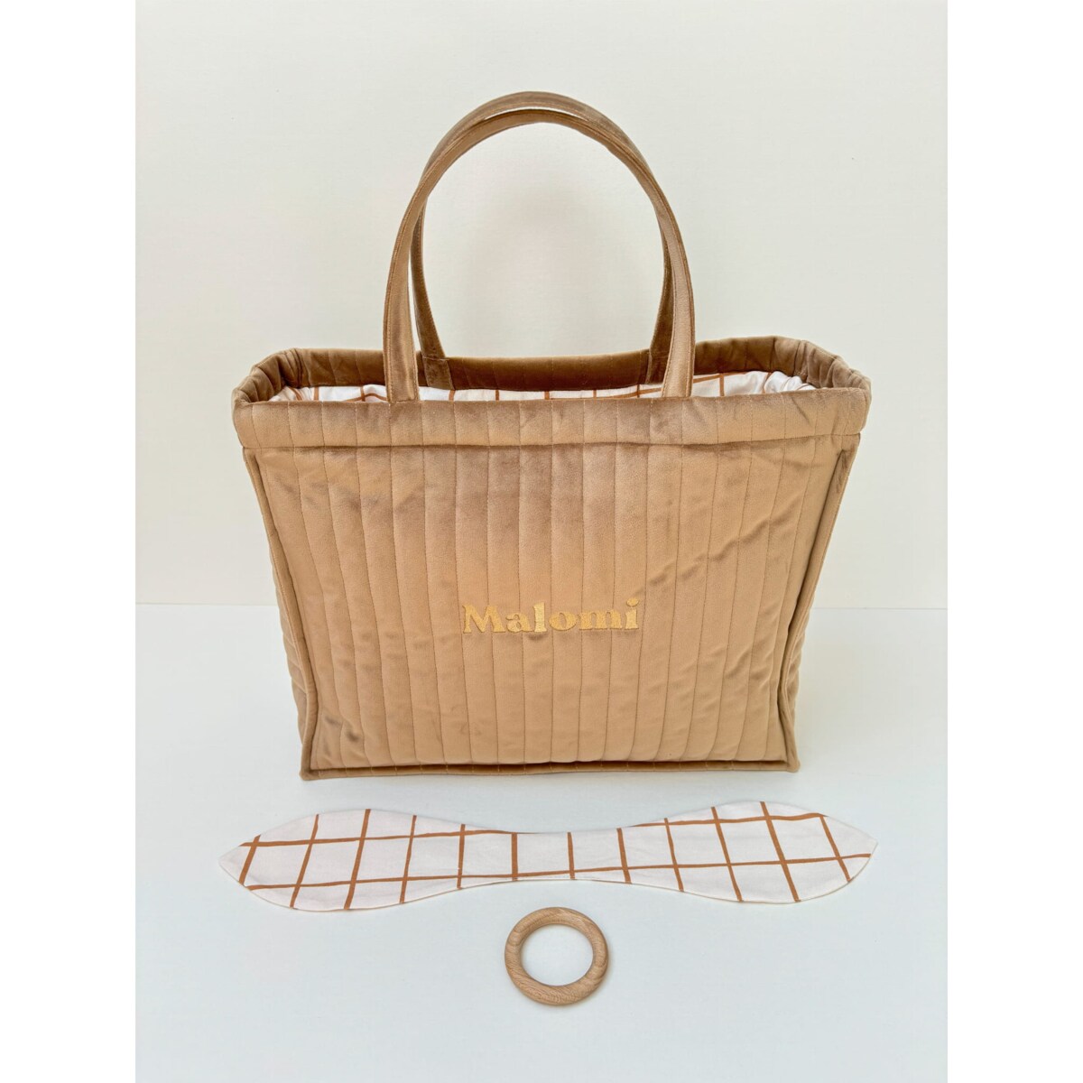 Pikowana torba do wózka Latte