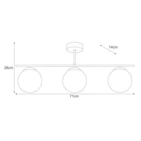 Lampa sufitowa K-5422 z serii REA