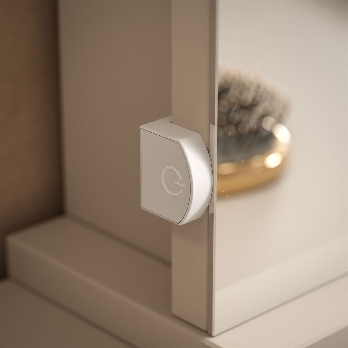 Toaletka MADA ELITE II z lustrem i oświetleniem kaszmir połysk