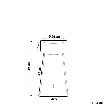 Kwietnik LEIKA 29 cm Czarny Metal