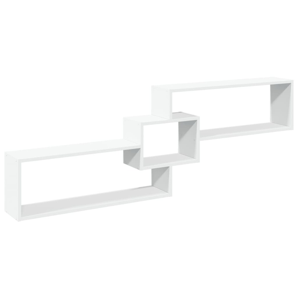 vidaXL Półka ścienna, 158x18x53 cm, biała, materiał drewnopochodny