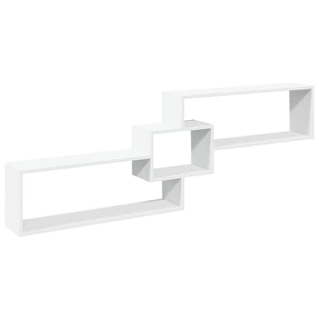 vidaXL Półka ścienna, 158x18x53 cm, biała, materiał drewnopochodny