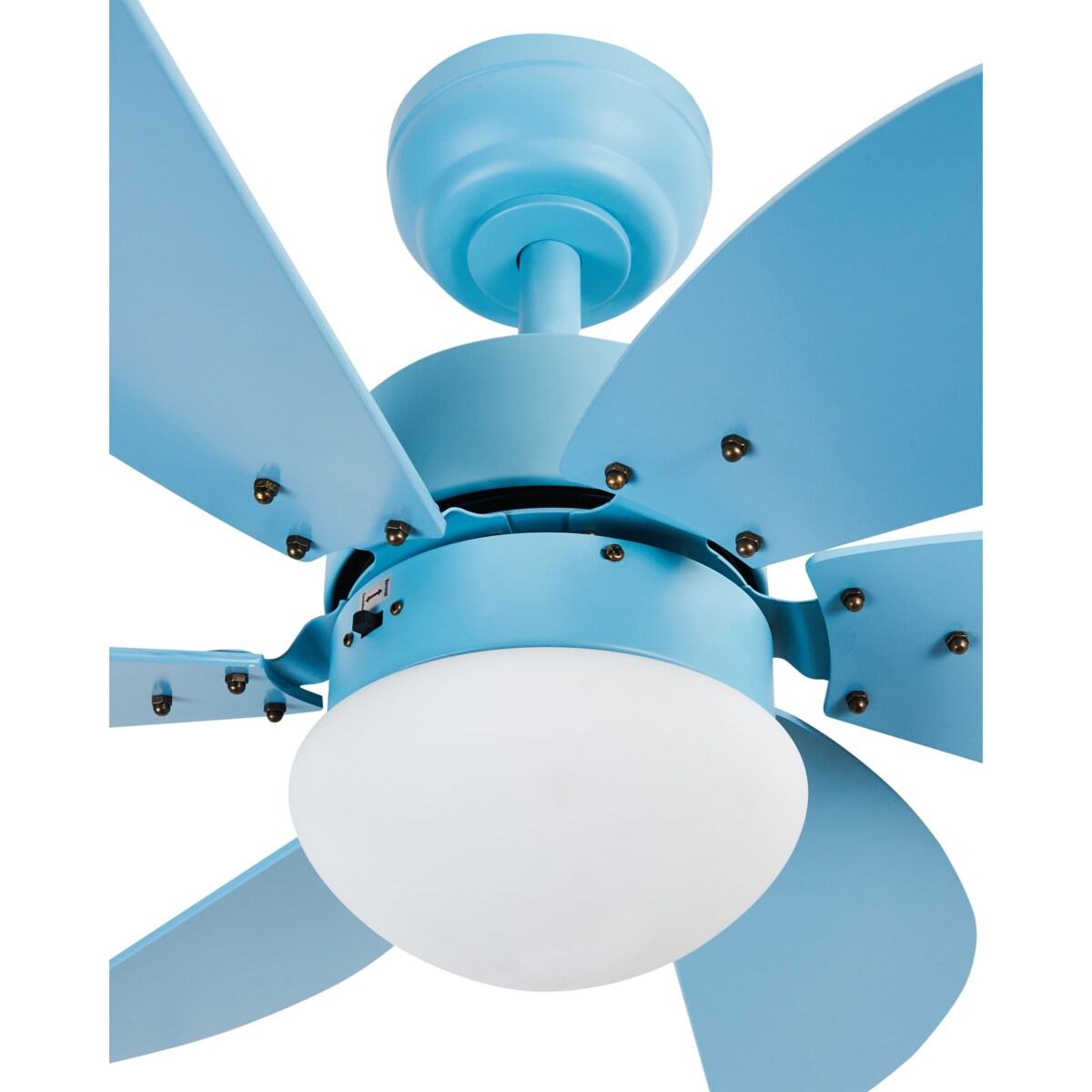 Wentylator sufitowy z lampą LOGAR Z pilotem Niebieski