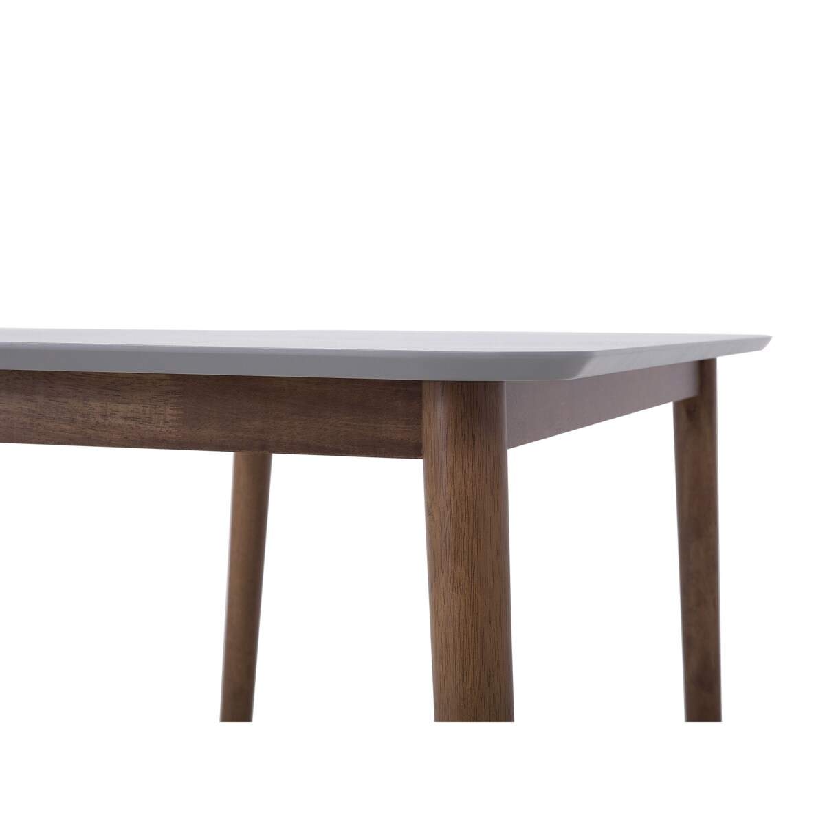 Stół do jadalni 118 x 77 cm ciemne drewno z szarym MODESTO