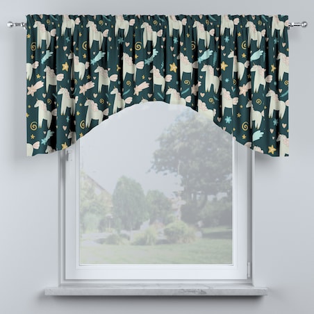 Lambrekin łuk 200x75 niebieski