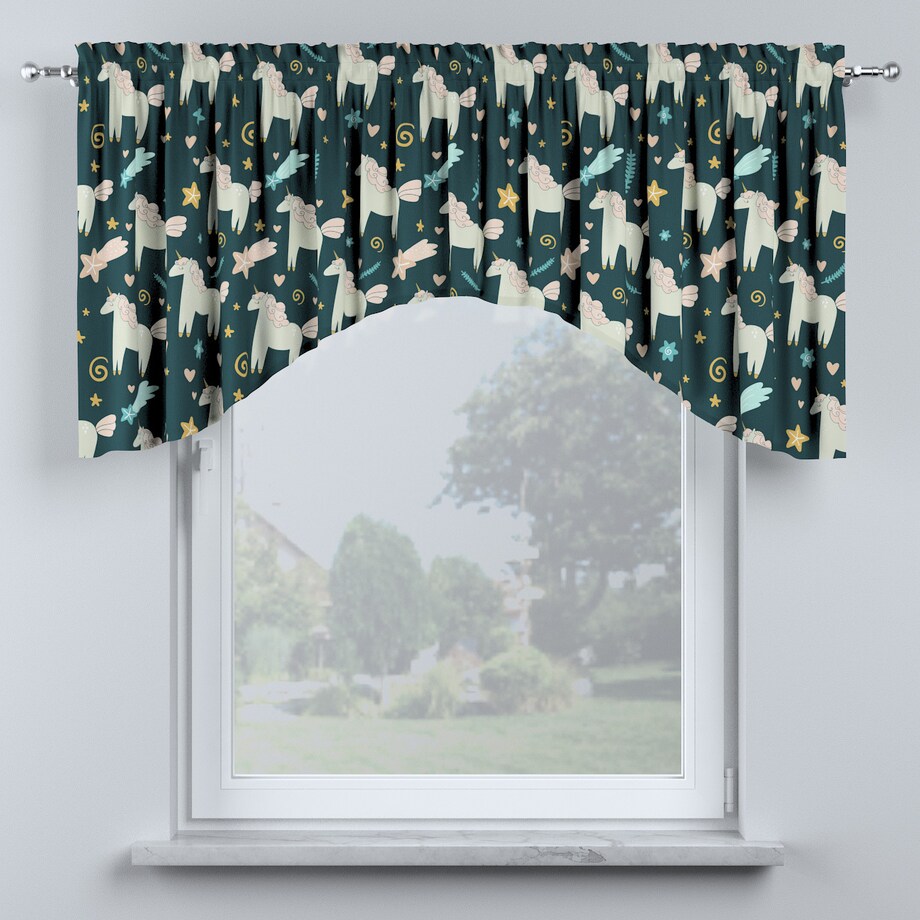 Lambrekin łuk 200x75 niebieski