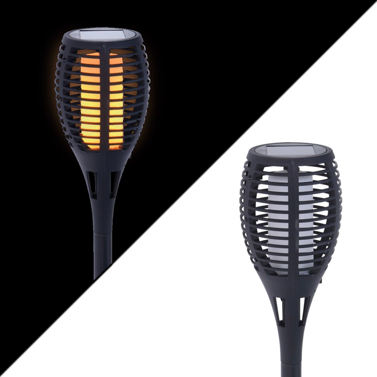 Lampa Solarna Ogrodowa Do Ogrodu Led Pochodnia Efekt Płomień Ogień 58 Cm Zestaw 2 szt.