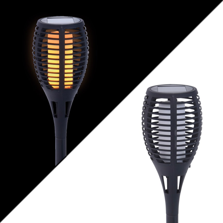 Lampa Solarna Ogrodowa Do Ogrodu Led Pochodnia Efekt Płomień Ogień 58 Cm Zestaw 2 szt.