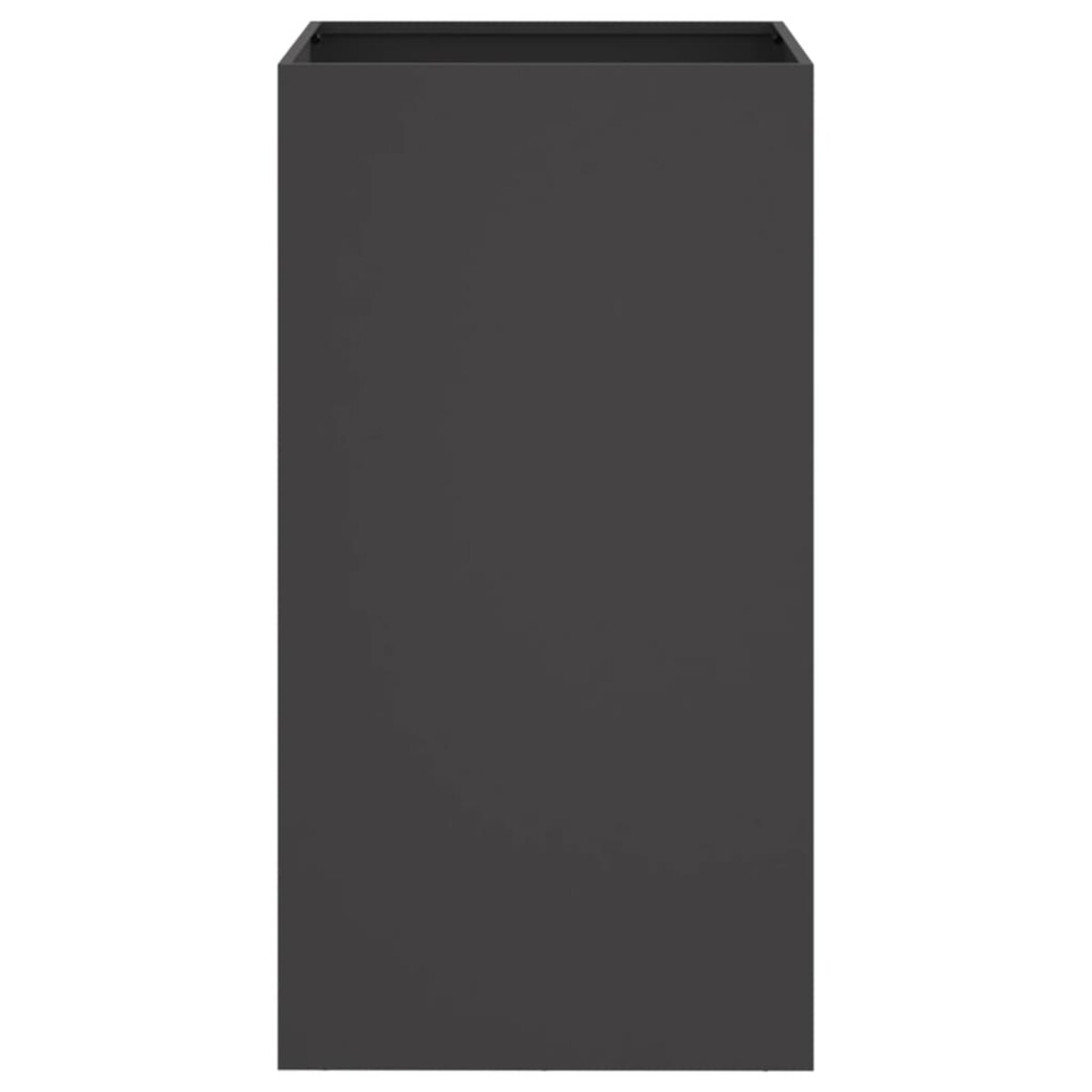 vidaXL Donica, czarna, 42x38x75 cm, stal