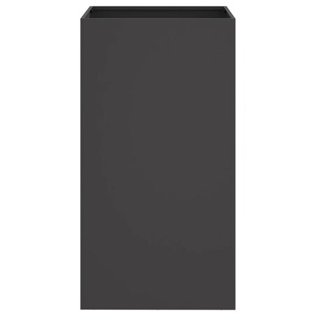 vidaXL Donica, czarna, 42x38x75 cm, stal