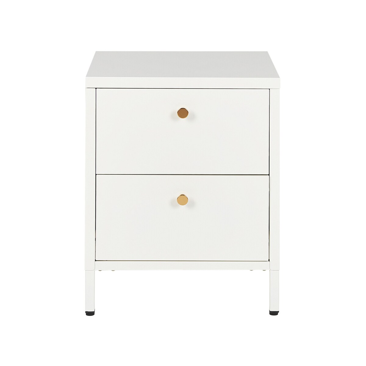 Szafka nocna metalowa biała KYLEA