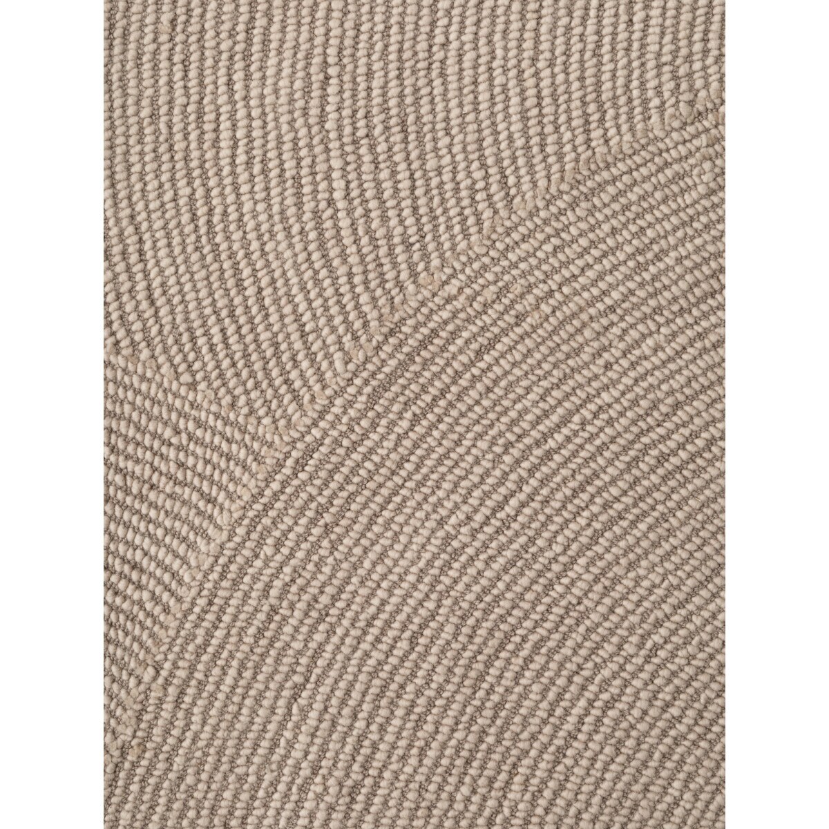 Dywan wełniany do salonu 200x300cm, beżowy wzór w półkola, efekt 3d