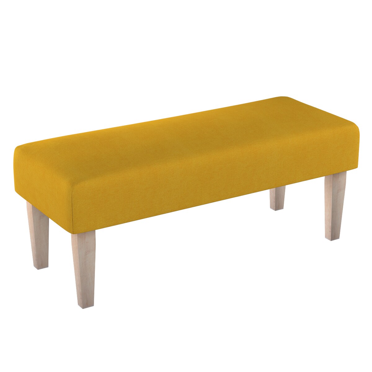 Ławka, musztardowy szenil, 100 x 40 x 40 cm, Etna