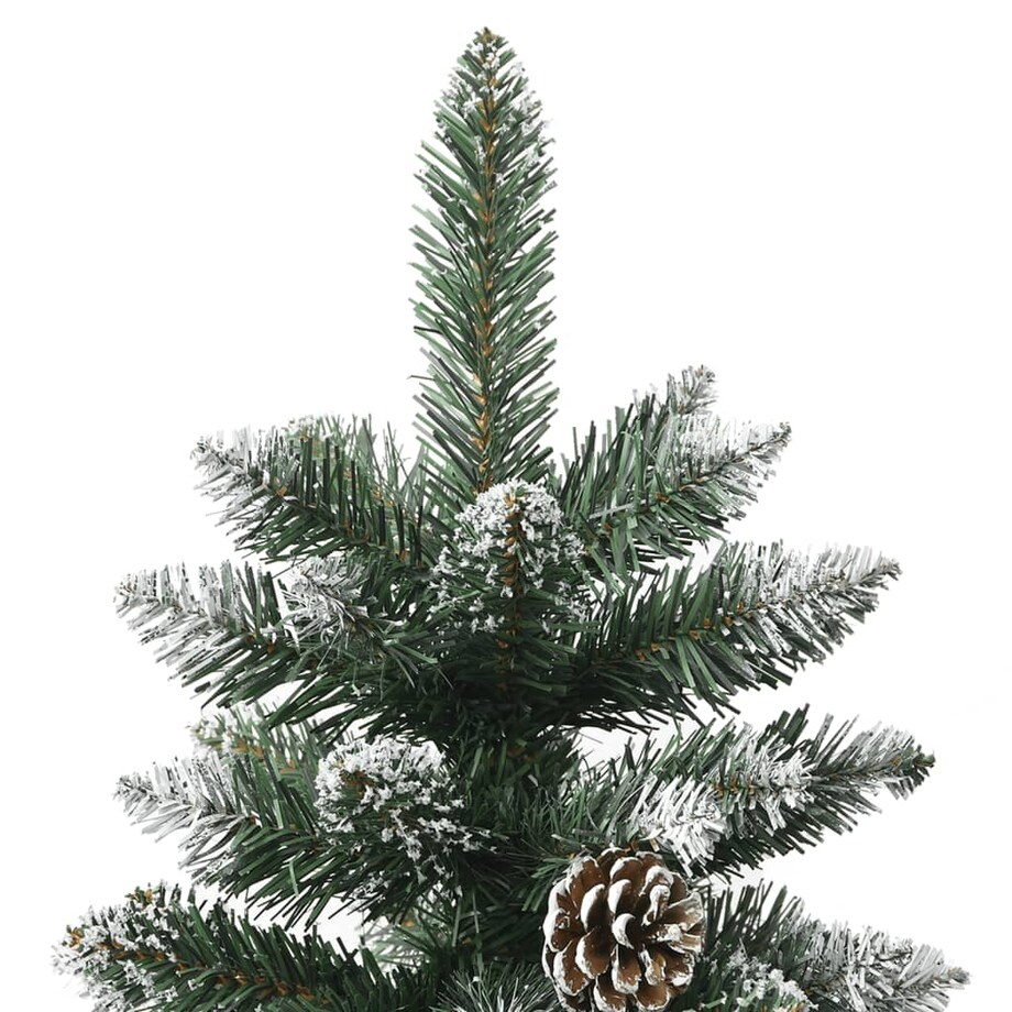 vidaXL Sztuczna choinka ze stojakiem, zielona, 120 cm, PVC