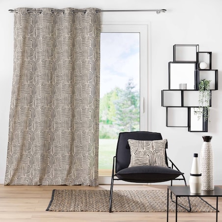 Poduszka dekoracyjna PANDORE, z frędzlami, geometryczny wzór, 45 x 45 cm