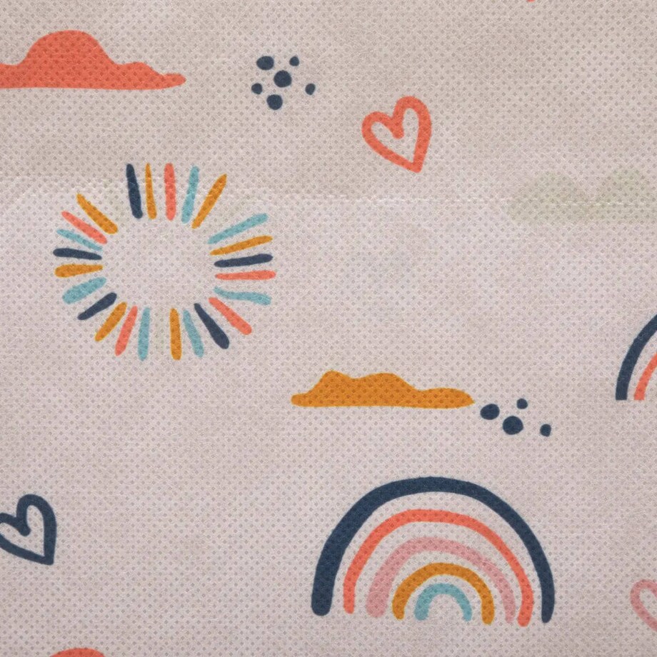 Pojemnik na zabawki RAINBOW, kolorowe wzorki, 29 x 29 x 29 cm