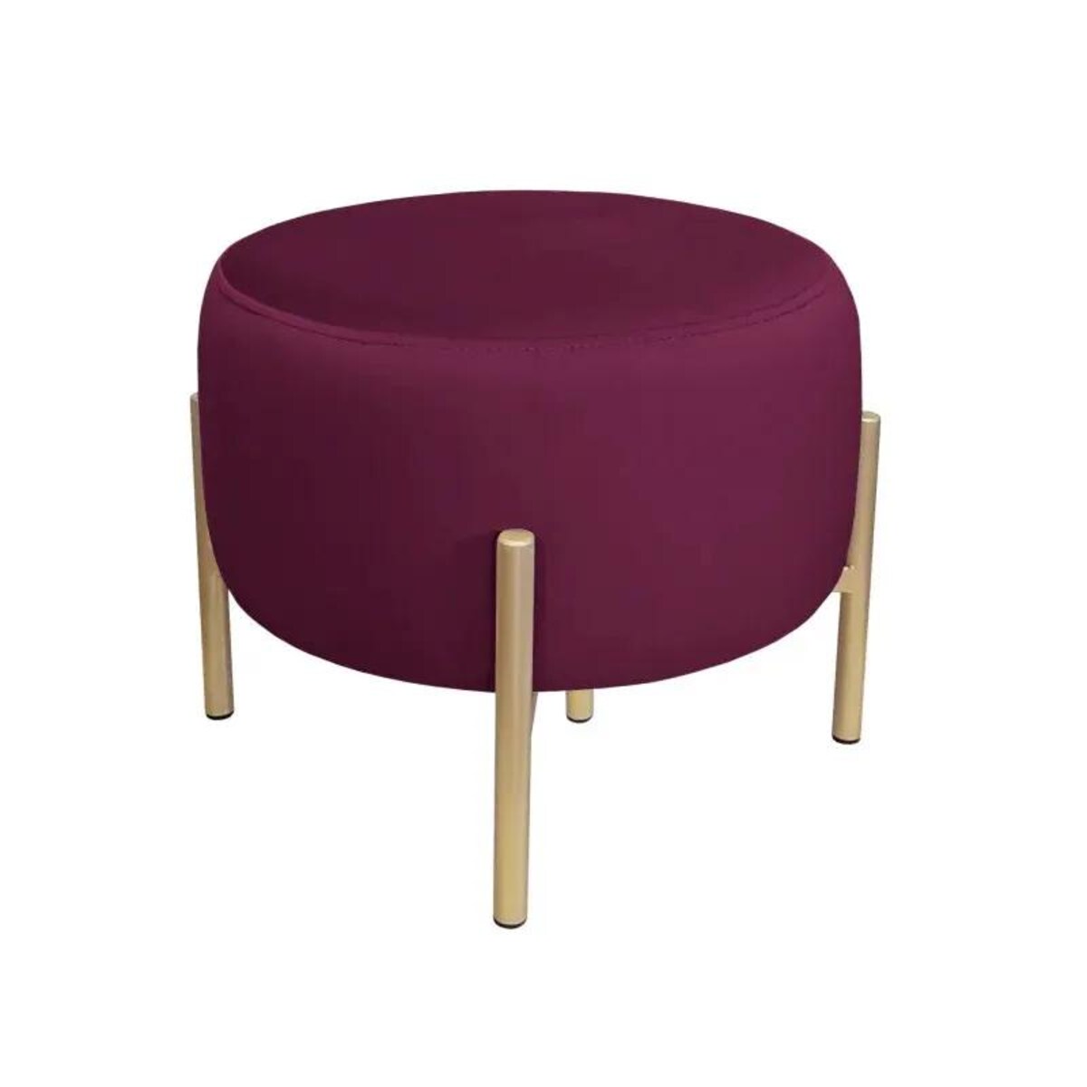 Pufa WILFRED MG VELVET śliwkowa/złota