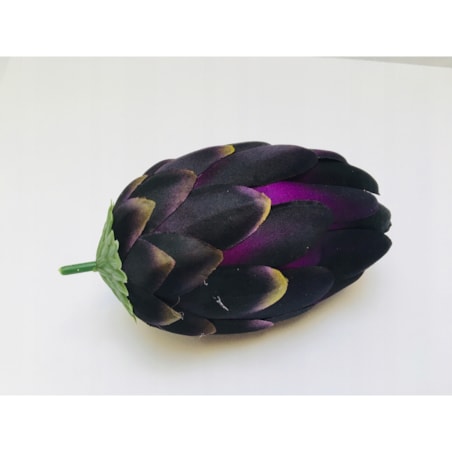 SZTUCZNY KWIAT PROTEA karczoch DUŻY FIOLET stroik dodatek wiązanka bukiet