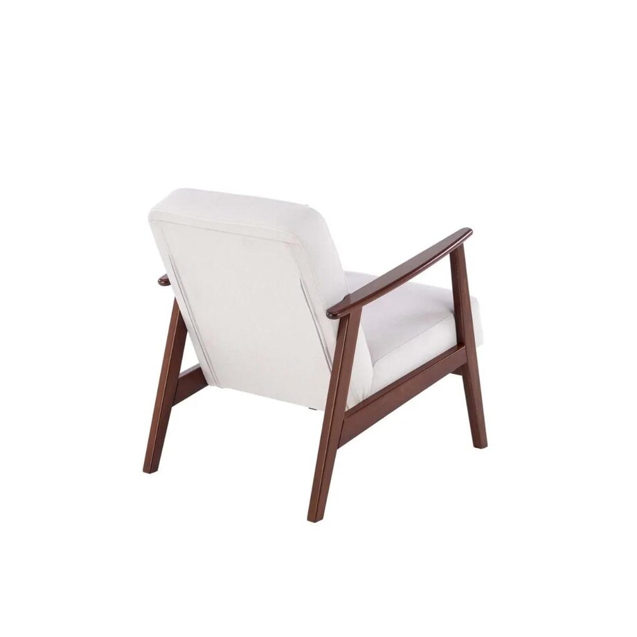 Fotel tapicerowany MILANO 1S jasny beżowy/orzech