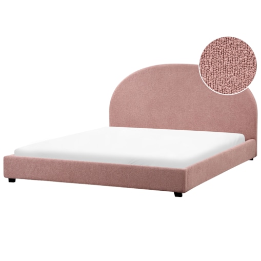 Łóżko VAUCLUSE 180 x 200 cm Pastelowy róż
