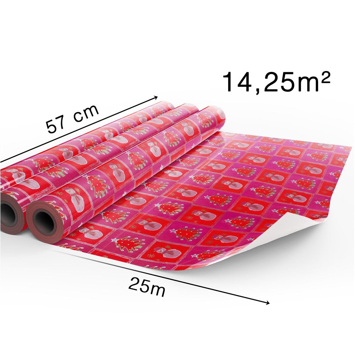 Papier Prezentowy Do Pakowania Prezentów 25 m MEGAROLKA Świąteczny Do Paczek Boże Narodzenie Ozdobny
