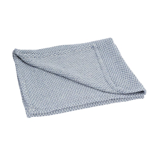 Narzuta bawełniana niebieska, 100x80x0,5cm