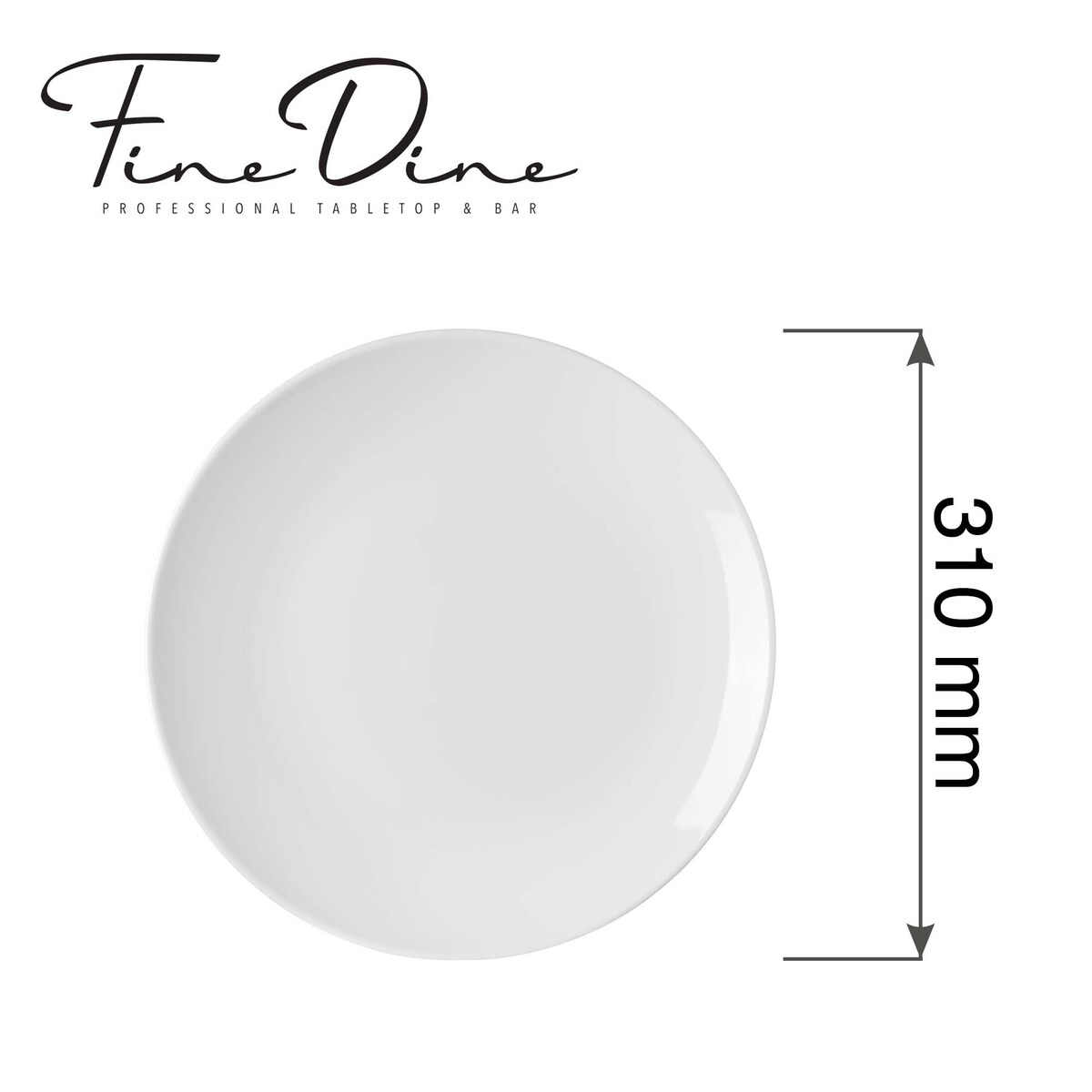 Talerz płytki bez rantu Pure Bianco, 310mm