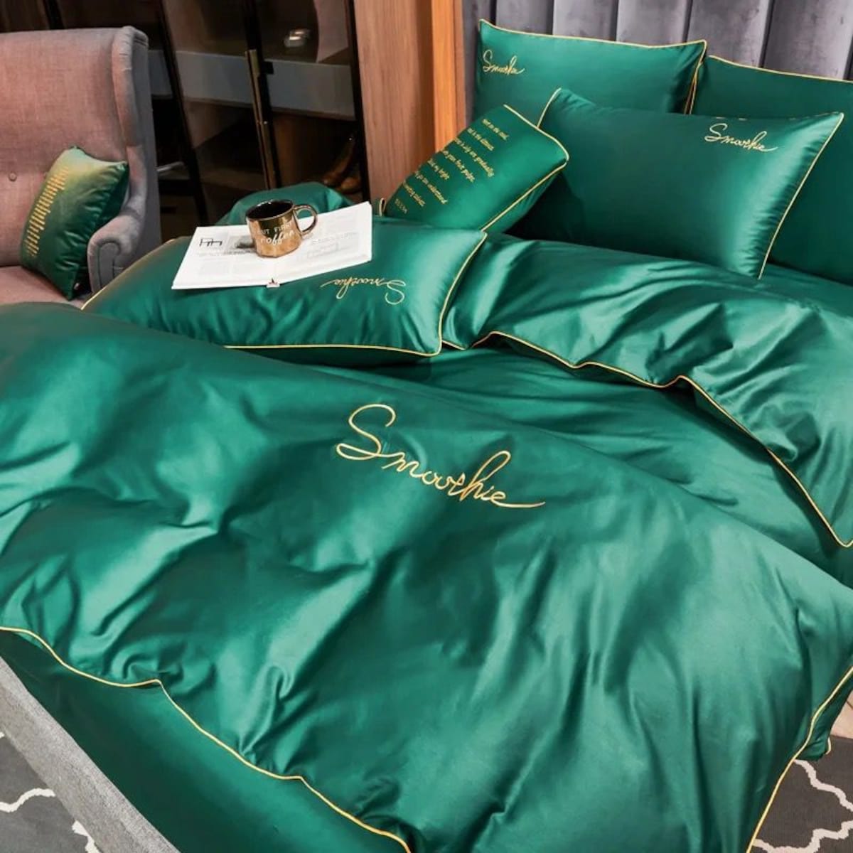 pościel mikrofibra z haftem 160x200 cm