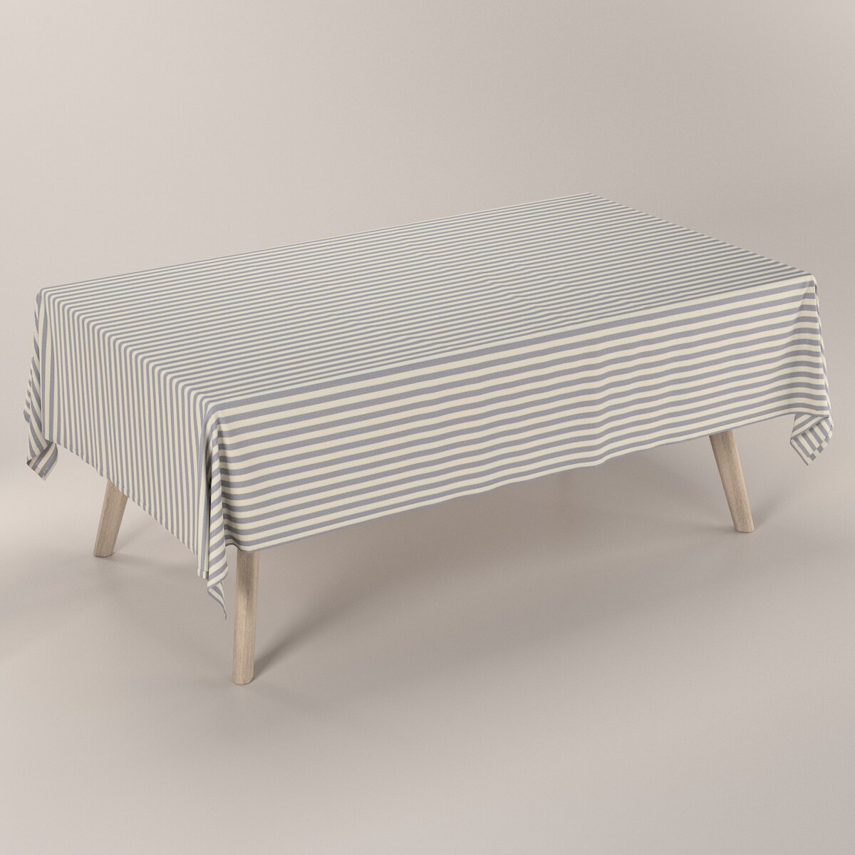 Obrus prostokątny 130 x 160 cm granatowo-białe pasy (1,5cm)