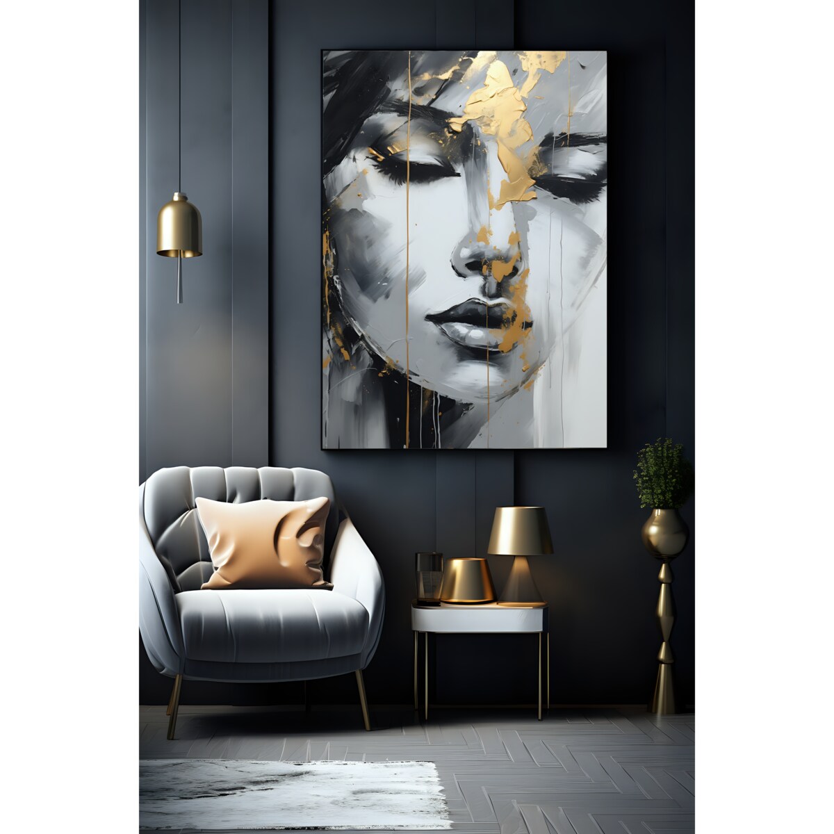 Obraz Do Salonu Twarz KOBIECA Abstrakcja, 80 x 120cm, Muralo