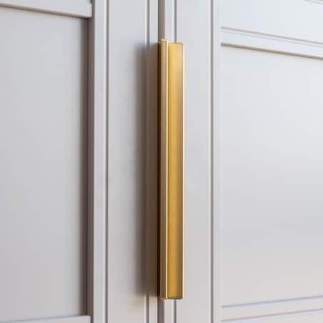 Uchwyt meblowy 160 mm mat krawędziowy złoty loft do mebli szafek i suflad