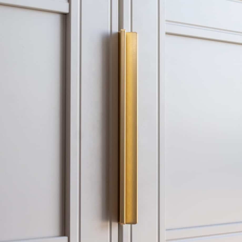 Uchwyt meblowy 160 mm mat krawędziowy złoty loft do mebli szafek i suflad