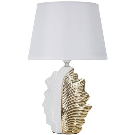 Lampa stołowa z podstawą w kształcie liścia, 30 x 47,5 cm