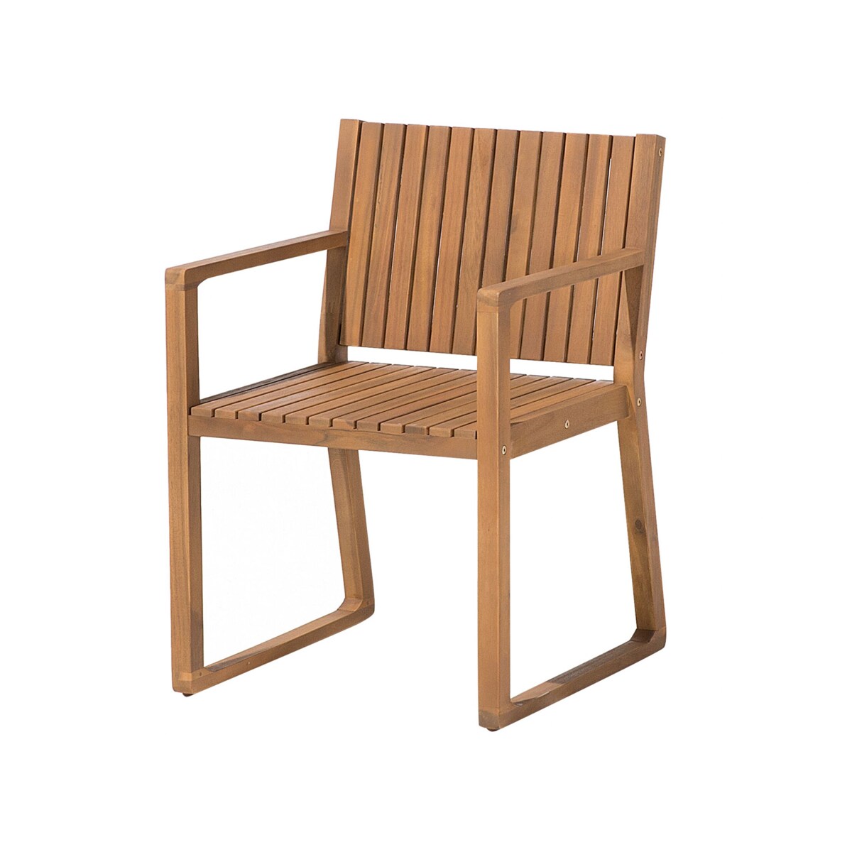 Zestaw ogrodowy akacjowy stół i 6 krzeseł jasne drewno SASSARI