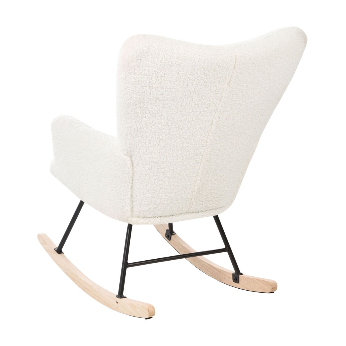 Fotel bujany boucle biały OULU