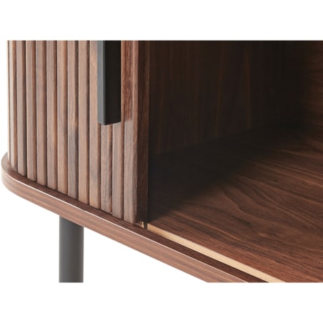 Szafka RTV ciemne drewno z czarnym JOSE