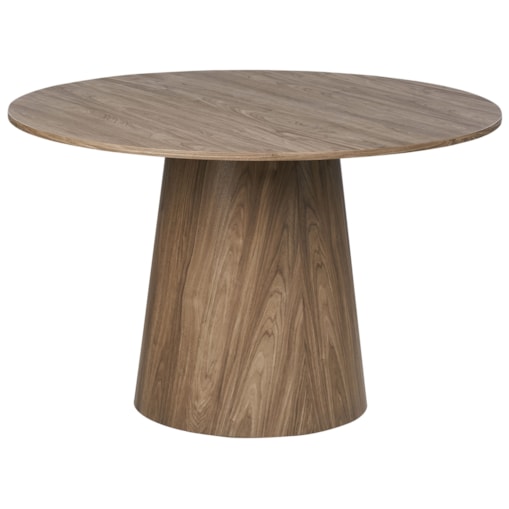 Stół do jadalni okrągły 120 cm ciemne drewno OYEN