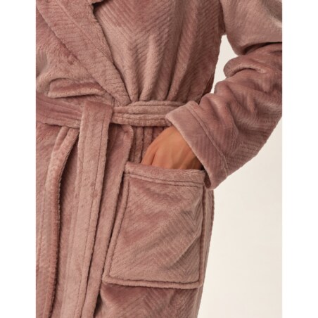 Szlafrok Frankie 41950-39X Pudrowy Róż Pudrowy Róż, XXL