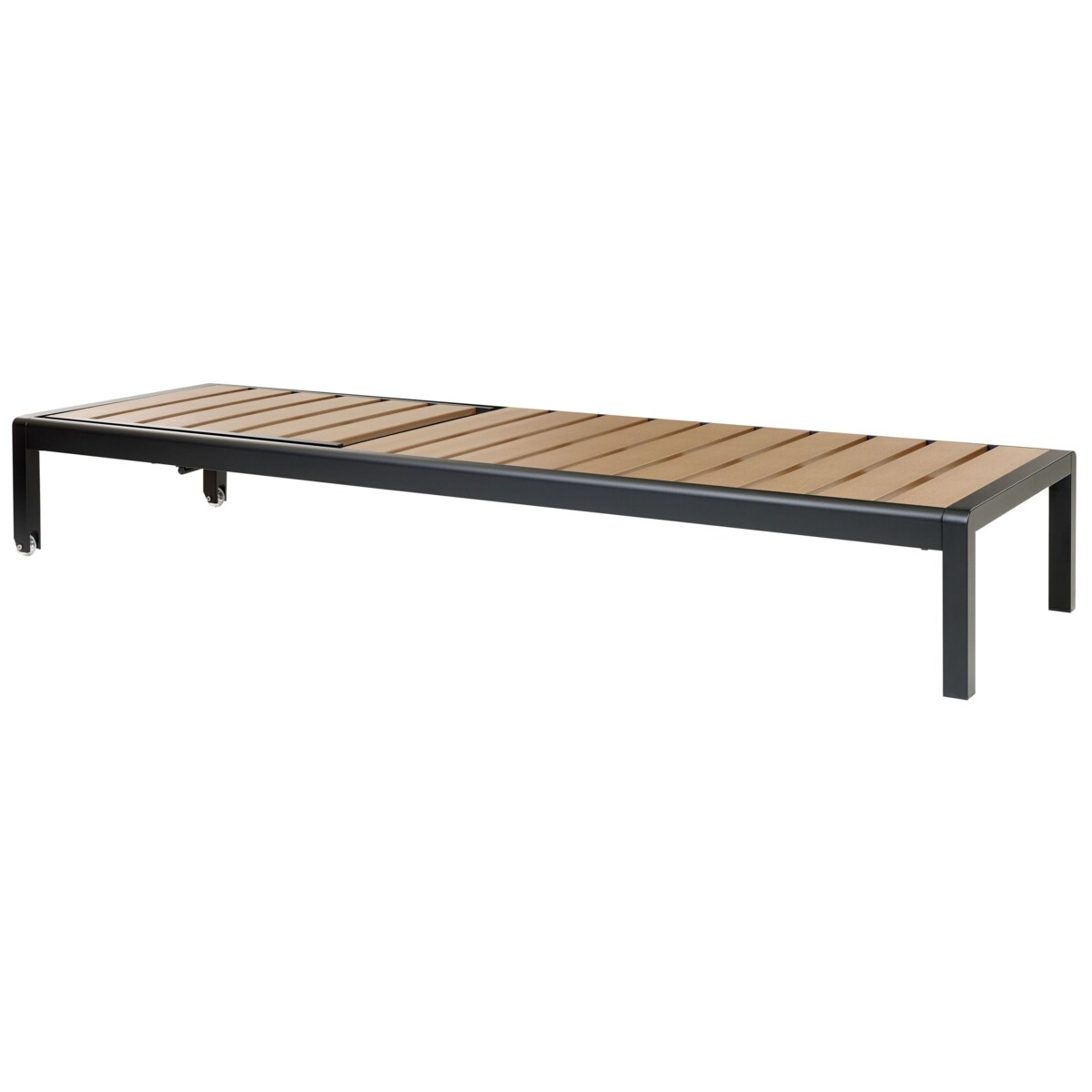 Leżak ogrodowy jasne drewno z czarnym NARDO