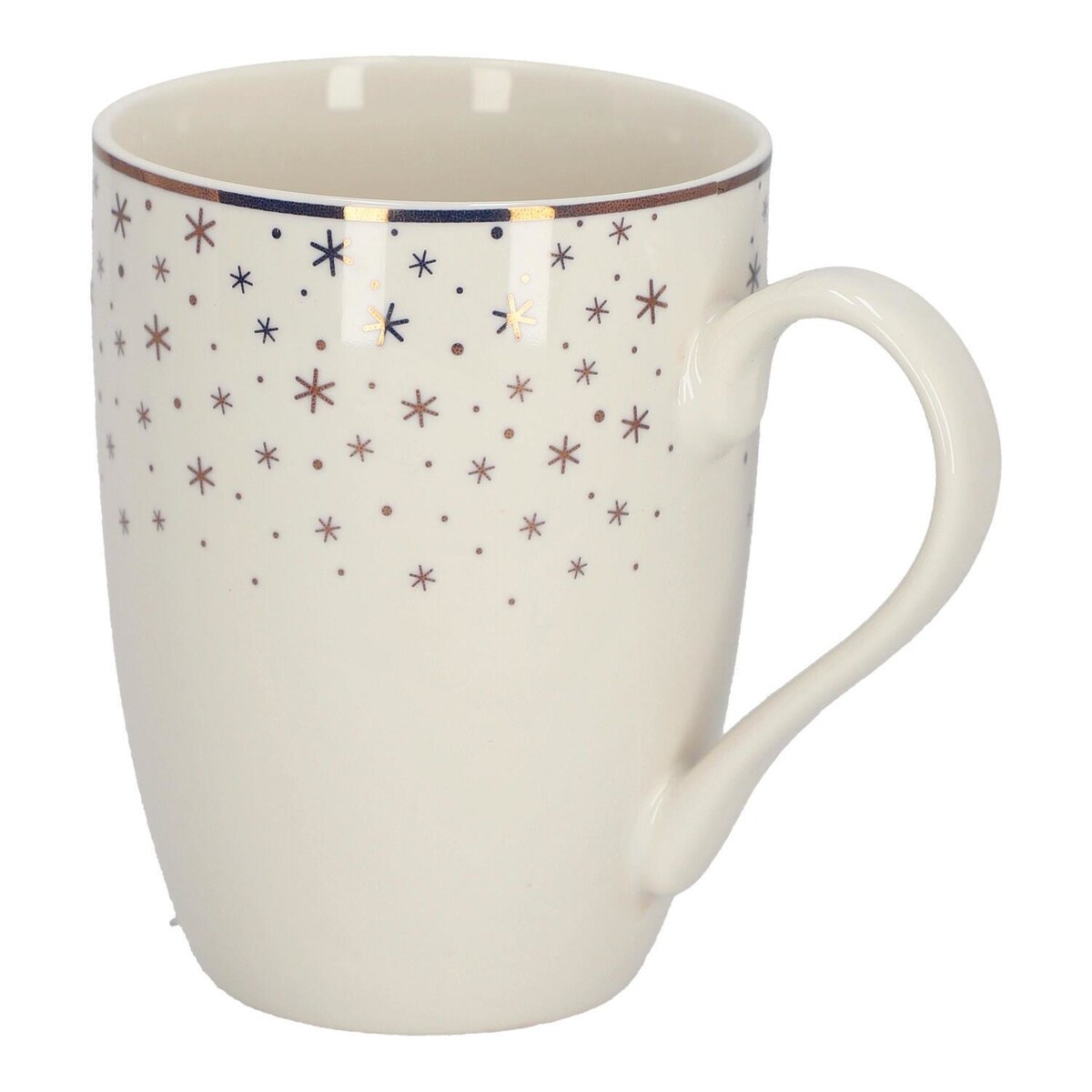 KUBEK PORCELANOWY Gwiazdki 320 ml NA ŚWIĘTA