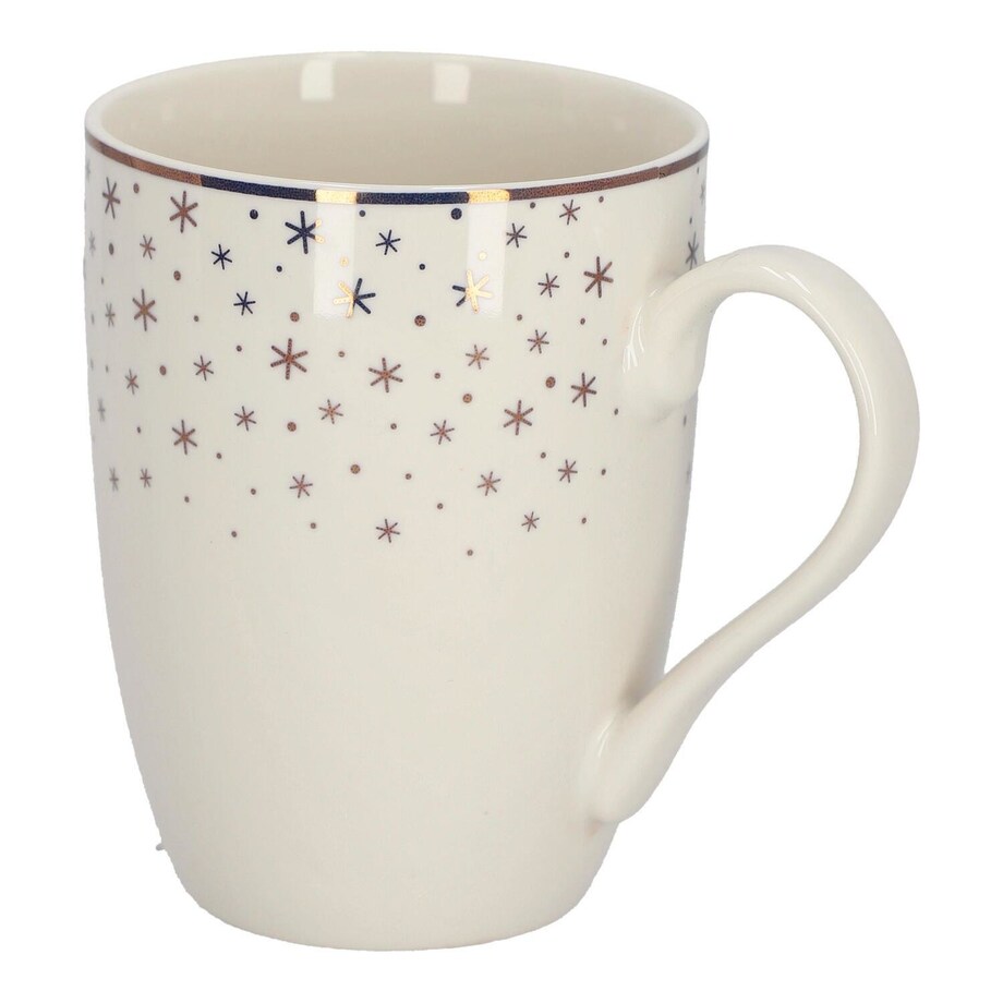 KUBEK PORCELANOWY Gwiazdki 320 ml NA ŚWIĘTA