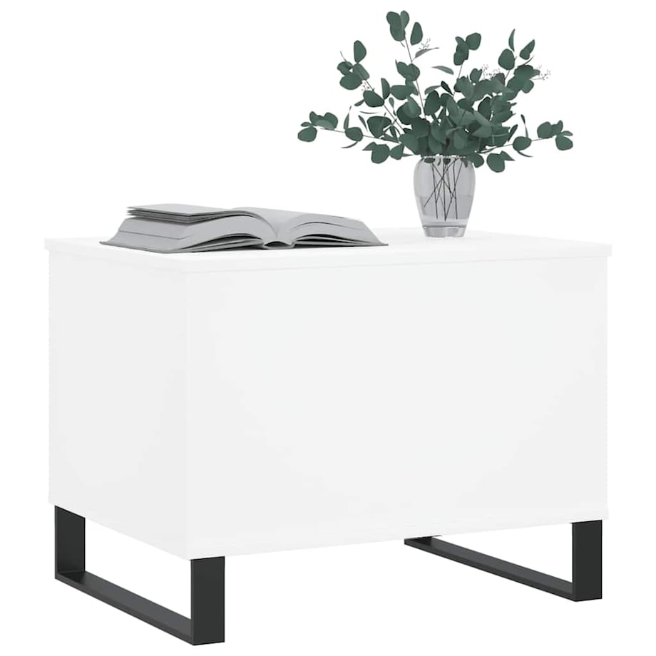 vidaXL Stolik kawowy, biały 60x44,5x45 cm, materiał drewnopochodny