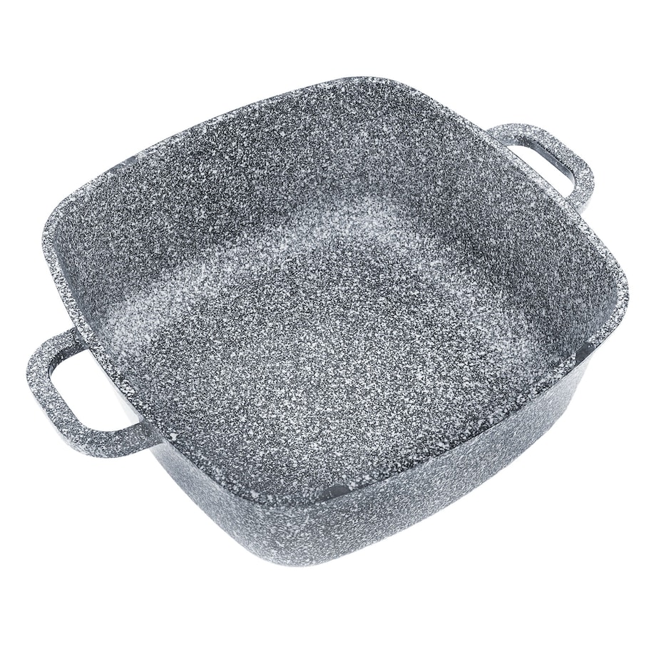 Garnek z powłoką marmurową kwadratowy marmurkowy szary indukcja gaz 5.5L 26cm KLAUSBERG