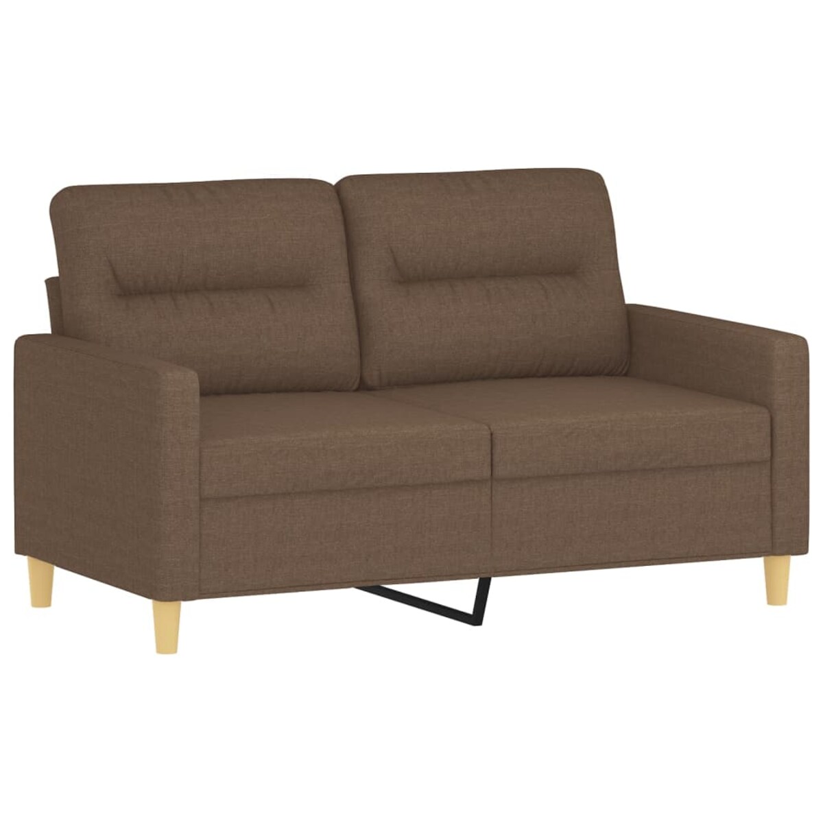 vidaXL Sofa 2-osobowa, brązowa, 120 cm, tapicerowana tkaniną
