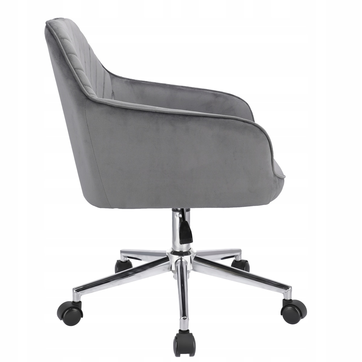 Fotel NAPOLI szary na srebrnej stopie