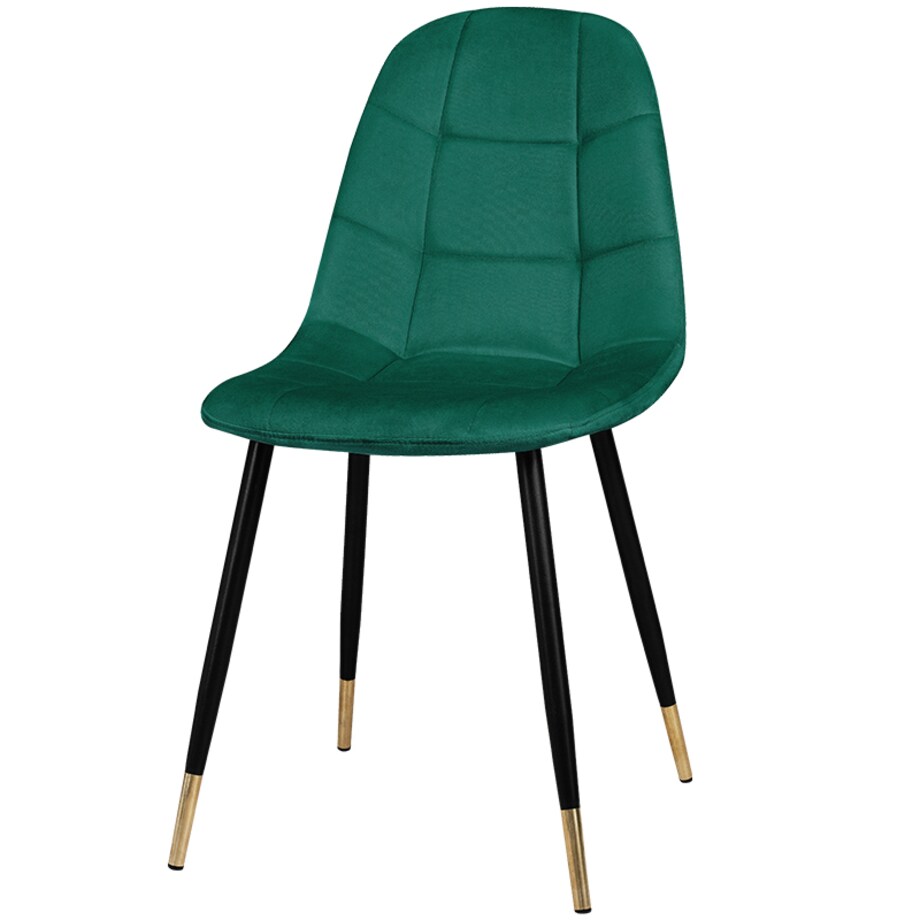 Krzesło tapicerowane welurowe pikowane nowoczesne do salonu jadalni