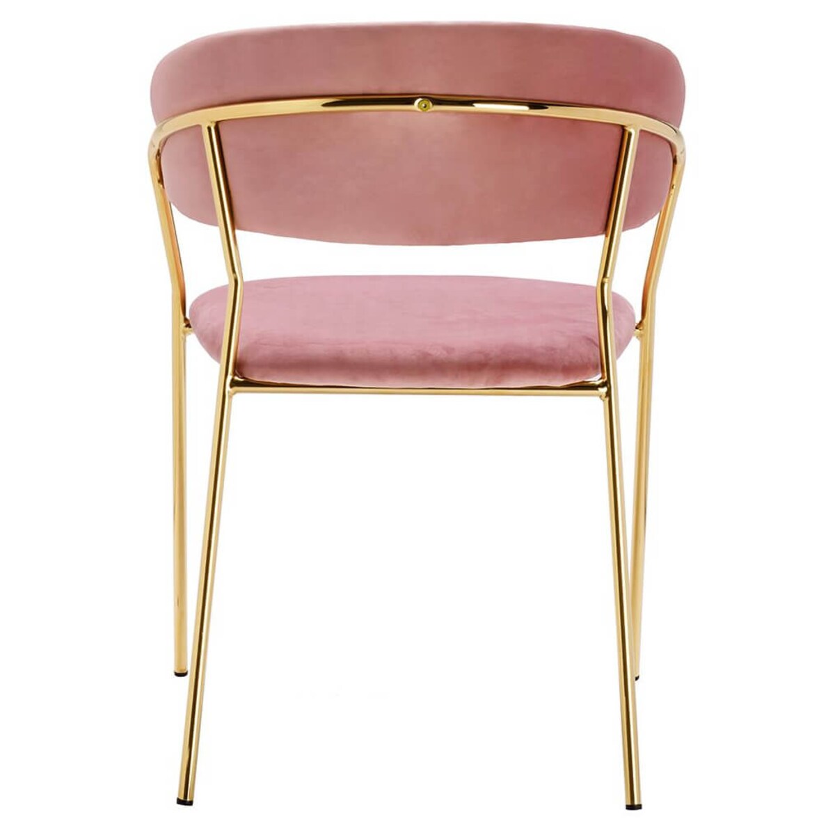 Krzesło do sypialni Margo KH121100121.14 welur różowe złote, King Home