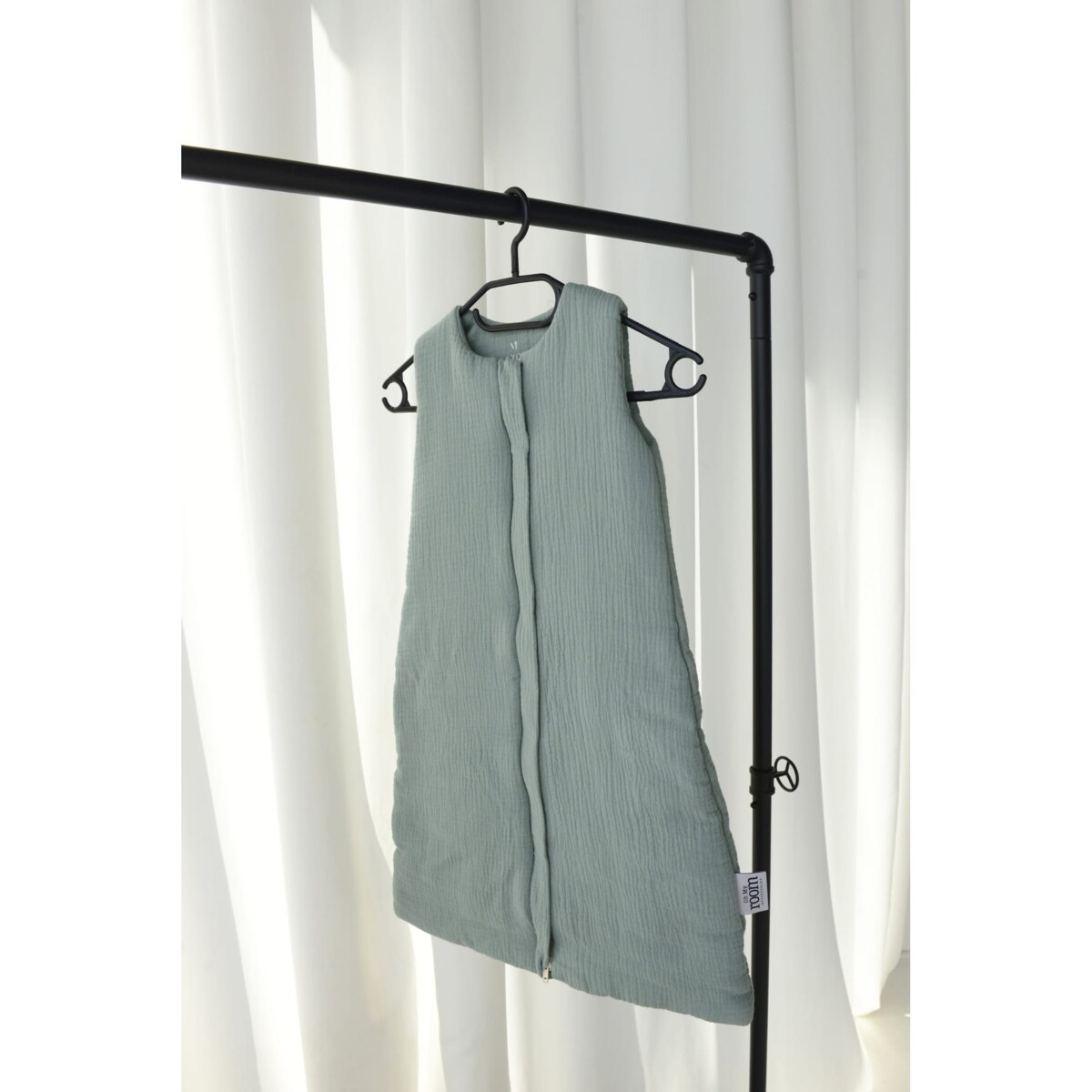 Śpiworek muślinowy do spania - boho zieleń S (2.5 TOG)