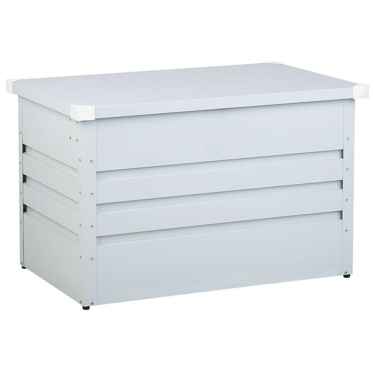 Skrzynia ogrodowa metalowa 300 l jasnoszara CEBROSA