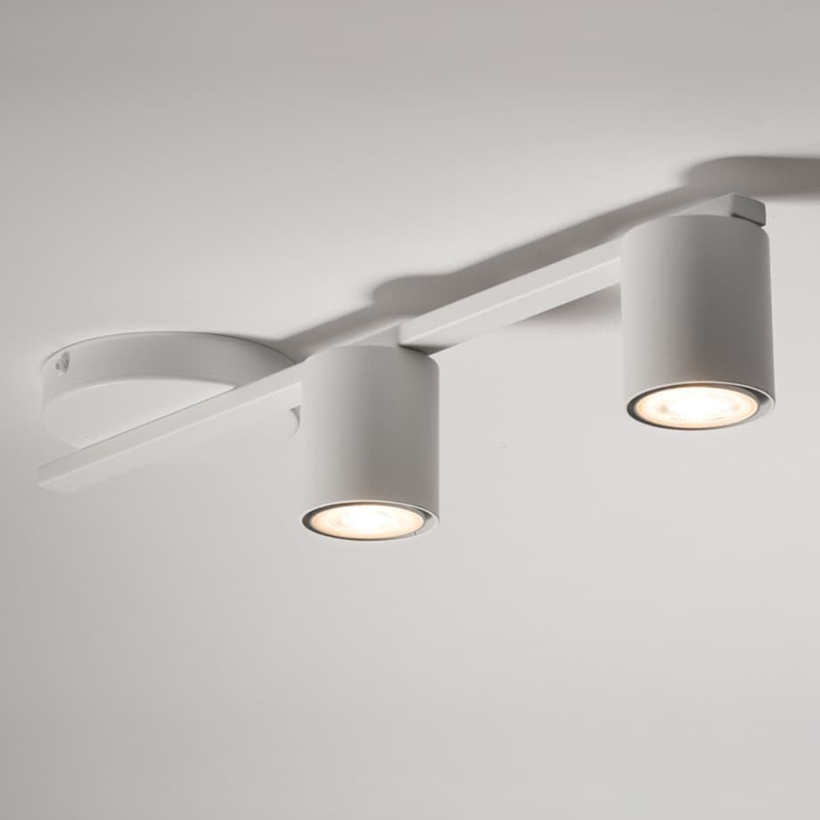 Białe spoty Sky salonowa lampa natynkowa nad łóżko